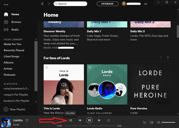 Spotify Android App Turn Off Shuffle